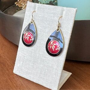 Laurel Burch Enameled Asian Inspired Earrings